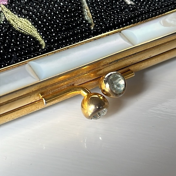 Vintage Bags By Josef Beaded Embroidered Clutch Bag Hand Beaded In France - Picture 5 of 13